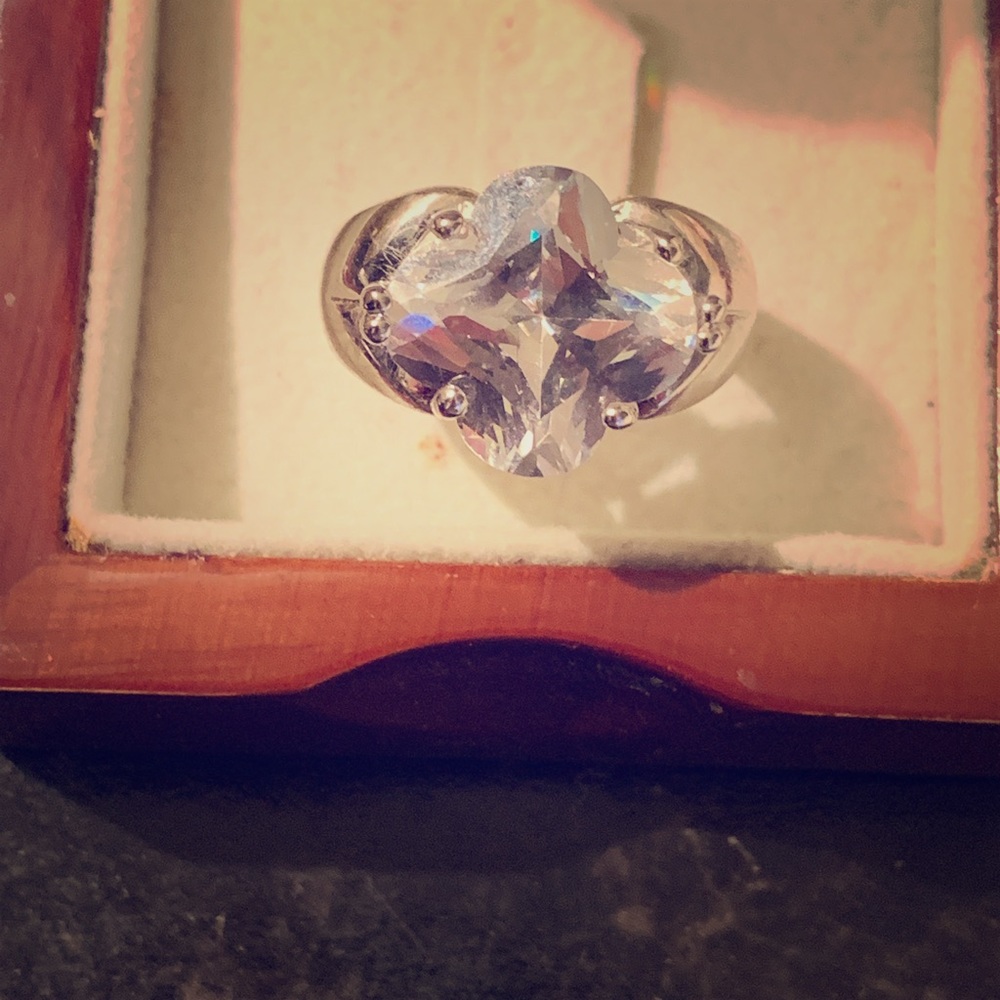 925 Sterling Silver Ring CZ Star